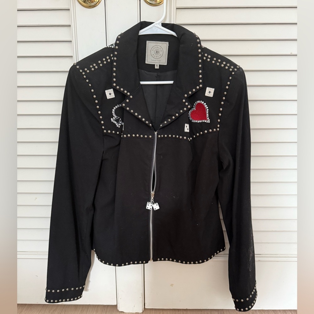 Double D Ranch playing card & dice jacket size Medium